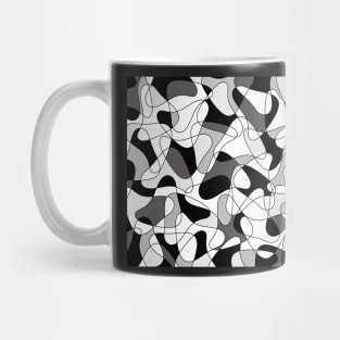 Abstract geometric pattern - gray, black and white. Mug